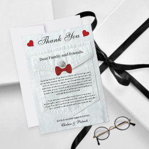 Eenvoudige Schattigee kleine gentleman Baby shower Bedankkaart