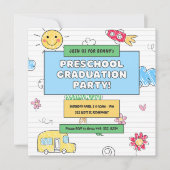 Eenvoudige Schattigee kleuterschool afstudeerfeest Kaart (Voorkant)