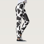 Eenvoudige Schattigee Koe Print zwart-wit Leggings (Rechts)