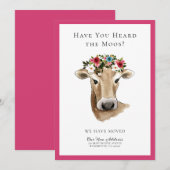 Eenvoudige Schattigee Koe We hebben een nieuw adre Aankondiging (Voorkant / Achterkant)