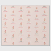 Eenvoudige Schattigee Merry Christmas Gingerbread  Cadeaupapier (Vlak)