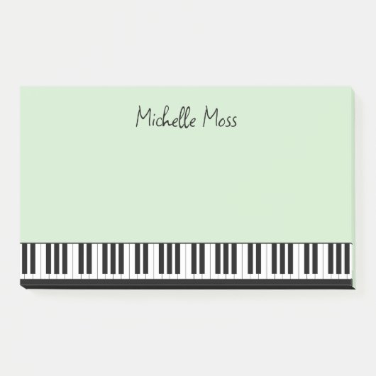 Eenvoudige Schattigee Musical Piano Keyboard Bord Post-it® Notes (Voorkant)