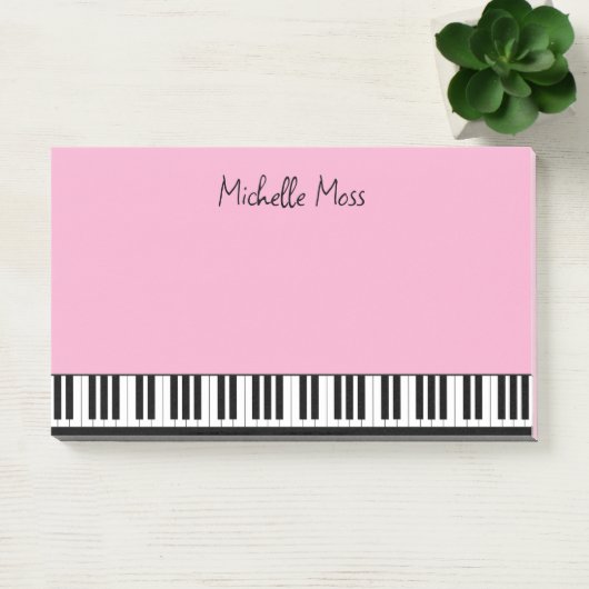 Eenvoudige Schattigee Musical Piano Keyboard Roze Post-it® Notes (Kantoor)