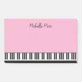 Eenvoudige Schattigee Musical Piano Keyboard Roze Post-it® Notes (Voorkant)