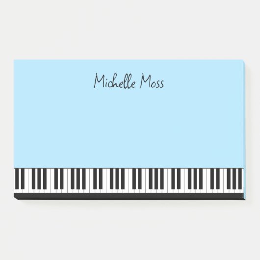 Eenvoudige Schattigee Musical Piano Toetsenbord Bo Post-it® Notes (Voorkant)