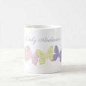 Eenvoudige Schattigee Pastel Botanische Natuur Vli Koffiemok (Center)