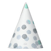 Eenvoudige Schattigee pastel geometrische polka do Feesthoedjes (Links)