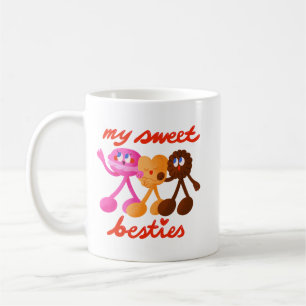 Eenvoudige Schattigee speelse drie Snoep besties k Koffiemok