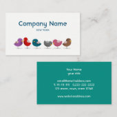 Eenvoudige Schattigee vogelillustratie Visitekaartje (Voorkant / Achterkant)