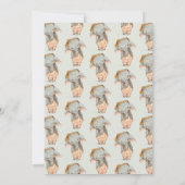 Eenvoudige Schattigee Waterverf Olifant Meisje Bab Kaart (Achterkant)