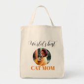 Eenvoudige Schattigee wereld's beste kat mam foto Tote Bag (Voorkant)