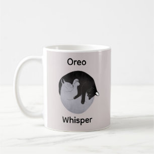 Eenvoudige Schattigee Yin Yang White Black Cat Cus Koffiemok