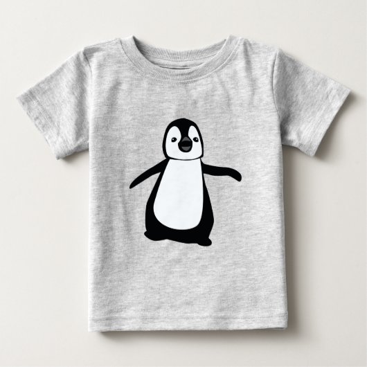 Eenvoudige Schattigee zwart-witte pinguïn illustra (Voorkant)