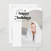 Eenvoudige Schattigeste Prettige feestdagen Retro  (Voorkant / Achterkant)