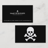eenvoudige schedel en kruisbeenderen visitekaartje (Voorkant / Achterkant)