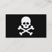 eenvoudige schedel en kruisbeenderen visitekaartje (Achterkant)