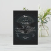 Eenvoudige schedel vleermuizen Victoriaans Gothic  Menu (Staand voorkant)