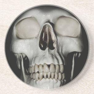 Eenvoudige schedel zandsteen onderzetter