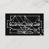 Eenvoudige scheermeskapper visitekaartje (Achterkant)