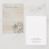 Eenvoudige Schets Bloemen Hout Oorbel Display Kaar Visitekaartje (Voorkant / Achterkant)