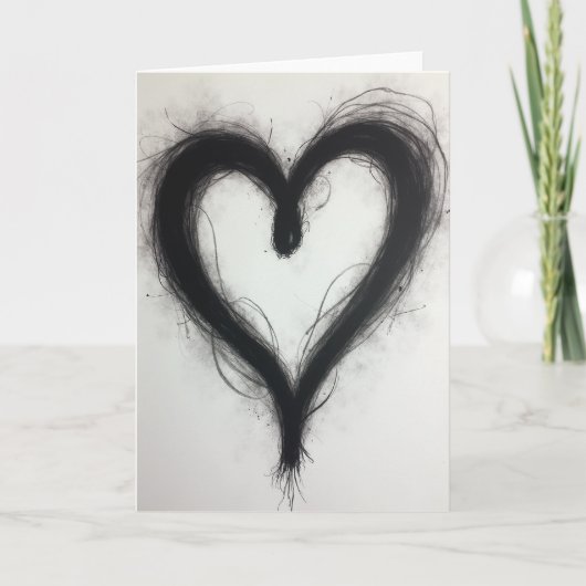 Eenvoudige schets hart kaart (Voorkant)