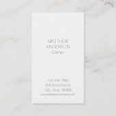 Eenvoudige schets Verticaal zwart-wit Visitekaartje (Achterkant)