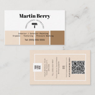 Eenvoudige Schilder en decorateur interieur ontwer Visitekaartje