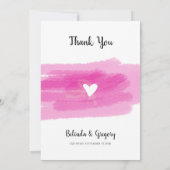 Eenvoudige schilderslagen en harthuwelijk bedankkaart (Achterkant)