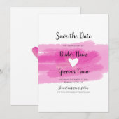 Eenvoudige schilderslagen en harthuwelijk sparen d save the date (Voorkant / Achterkant)