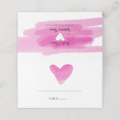 Eenvoudige schilderslagen en Heart Weddenschapskaa Plaatskaartje (Buitenkant ongevouwen)