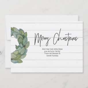 Eenvoudige Schip Magnolia Farmhouse-kerstkaart Kaart