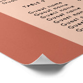 Eenvoudige schitterende perzikzetkaart voor aartsz poster (Hoek)