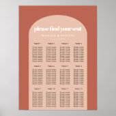 Eenvoudige schitterende perzikzetkaart voor aartsz poster (Voorkant)