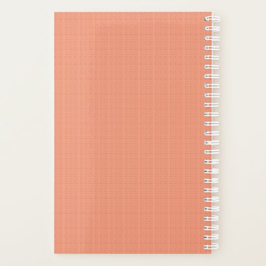 Eenvoudige schone abrikoos textuur wekelijks perso planner (Achterkant)