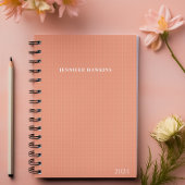 Eenvoudige schone abrikoos textuur wekelijks perso planner