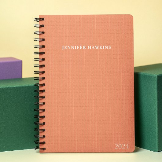 Eenvoudige schone abrikoos textuur wekelijks perso planner