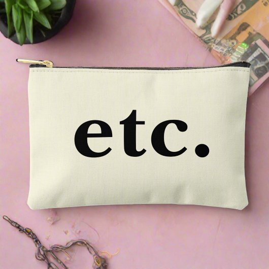 Eenvoudige Schone Beige & Zwarte enz. script Etui