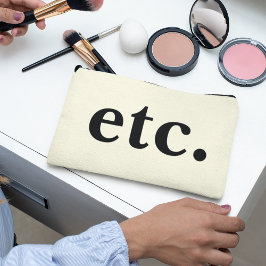 Eenvoudige Schone Beige & Zwarte enz. script Etui