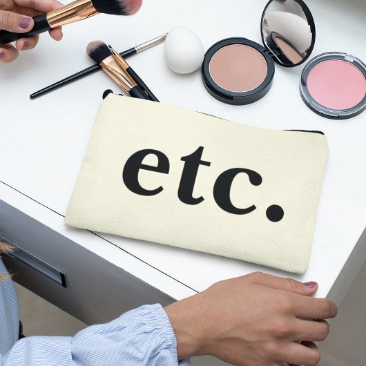 Eenvoudige Schone Beige & Zwarte enz. script Etui