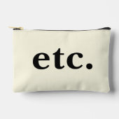 Eenvoudige Schone Beige & Zwarte enz. script Etui (Voorkant)