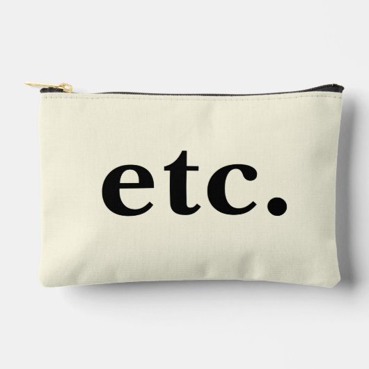 Eenvoudige Schone Beige & Zwarte enz. script Etui (Voorkant)