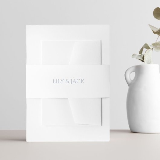 Eenvoudige schone chique witte hortensia bruiloft uitnodigingen wikkel