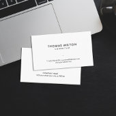 Eenvoudige schone elegante witte consultant visitekaartje