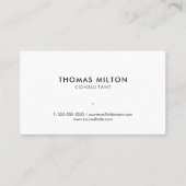 Eenvoudige schone elegante witte consultant visitekaartje (Voorkant)