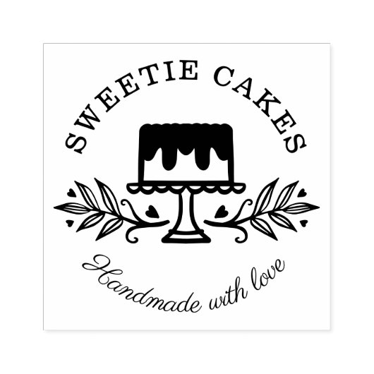 Eenvoudige, schone en minimale Logo voor bakkerij Rubberstempel (Afrduk)