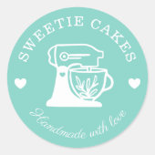 Eenvoudige, schone en minimale stijlstandaard voor ronde sticker (Voorkant)