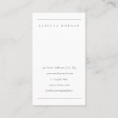 Eenvoudige schone fotografie visitekaartje (Achterkant)