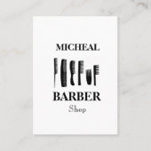 Eenvoudige, schone kappersing visitekaartje (Voorkant)