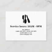 Eenvoudige, schone kappersing visitekaartje (Achterkant)