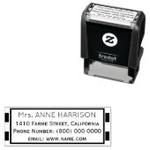 Eenvoudige & schone klassieke adresinformatie inge  zelfinktende stempel (In situ)